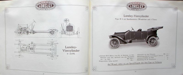 Ley Loreley Motorwagen Modelprogram 1912 Carbrochure (0374)